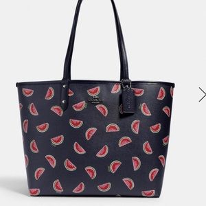 NWT Coach watermelon reversible tote handbag